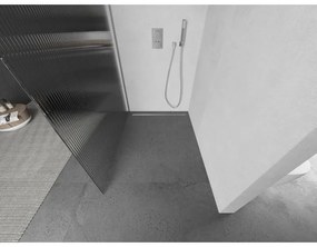 Mexen Kioto L, sprchová zástena Walk-In 110 x 200 cm, 8mm sklo s rebrovým vzorom, chrómový profil, 800-110-103-01-09