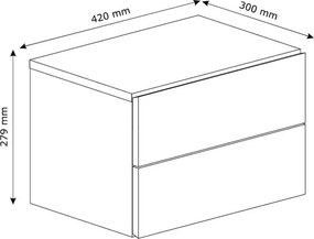 Nástenný nočný stolík Cabo, biely