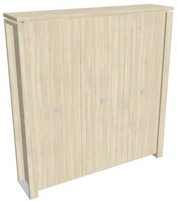 Vysoká šatníková skriňa Verno+ 200 x 46 x 210 cm, agát