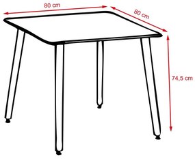 Set jedálenského nábytku stôl KIRSA + 4ks stolička NORDICA čierna