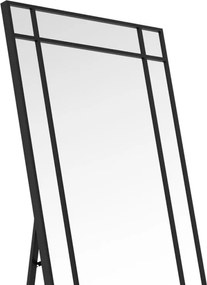 Zrkadlo v čiernom ráme Malaga, univerzálne na zavesenie/stojacie