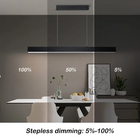 Brilagi - LED Stmievateľný luster SLEEKLINE SMART LED/40W/230V Wi-Fi Tuya čierna+DO