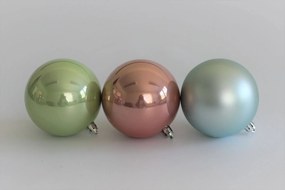 Pastelové plastové vianočné gule 5cm 10ks