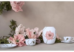 Biela porcelánová váza Kähler Design Poppy, výška 21 cm