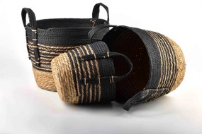 Úložný košík Bali M 23x20 cm černo-hnědý II