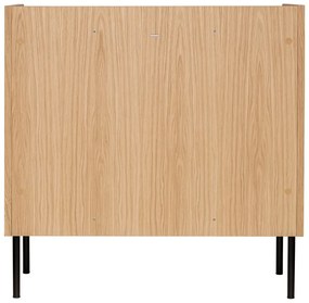 Vysoká komoda v dekore duba v prírodnej farbe 80x82 cm Wrap – Bonami Selection