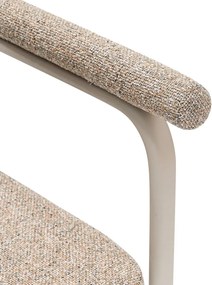 Béžové čalúnené jedálenské kreslá v súprave s podrúčkami 2 ks Ecto – Hübsch