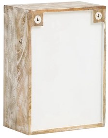 furniture-nabytek.cz - Masívna nástenná skrinka Bitna z mangového dreva, lakovaná, prírodná farba – 43×25×60 cm
