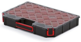 Skrinka s 3 krabičkovými organizérmi 41,5 × 29 × 29 cm, čierna