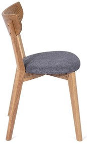 Jedálenská stolička z dubového dreva so šedým sedákom Arch - Bonami Essentials