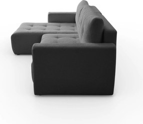 ROHOVÁ SEDAČKA SHARLOTTE 261 x 143 cm ŠEDÁ