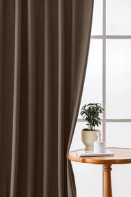 Hnedý zatemňovací záves VELVET 135x250 cm Zavesenie: Riasiaca páska