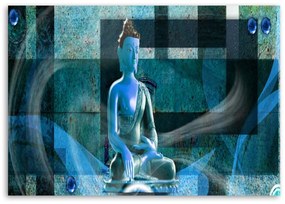 Obraz na plátně Geometrický Buddha Zen - 60x40 cm