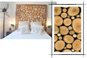 Samolepiace fólie drevené polená, metráž, šírka 45cm, návin 15m, GEKKOFIX 11615, samolepiace tapety