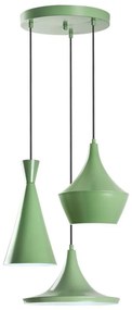 Luster na lankách TOM 3xE27/40W/230V zelený