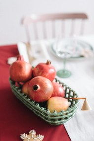 Ferm Living Keramický kôš Emerald Green Oval