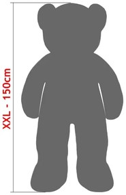 Veľký hnedý plyšový medveď 150 cm - XXL so srdcom