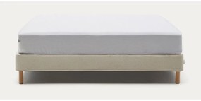 Béžová čalúnená dvojlôžková posteľ 150x190 cm Ofelia – Kave Home