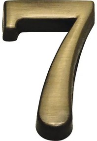 Domové číslo "7" bronz česaný 10 cm