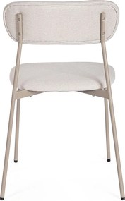 Taupe čalúnená jedálenská stolička Inka – Yes Everyday