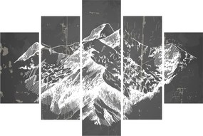 Obraz - Ilustrácie hôr (150x105 cm)