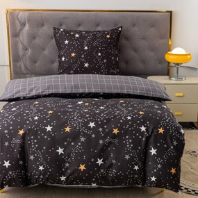 Flanelové obliečky z mikrovlákna STELLAR tmavo sivé Rozmer obliečky: 70 x 90 cm | 140 x 200 cm