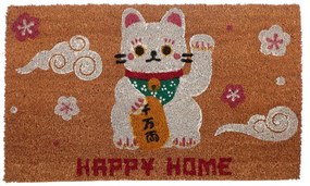 Kokosová rohožka pre šťastie Maneki Neko MAT55, 75 cm