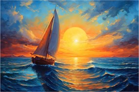 Obraz - Plachetnica (90x60 cm)