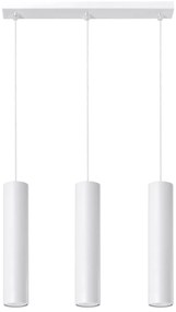 Závesné svietidlo Lagos, 3x biele kovové tienidlo