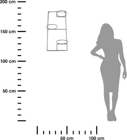 NÁSTENNÝ DRŽIAK NA KVETINÁČ SIMPLY 71X31X17 CM ČIERNA