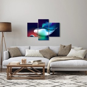 Obraz - Veľryba vo vesmíre (90x60 cm)