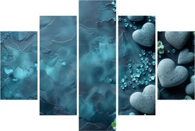 Obraz - Kamene tvaru srdca (150x105 cm)