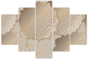 Obraz - Mandaly v zlatých tónoch (150x105 cm)