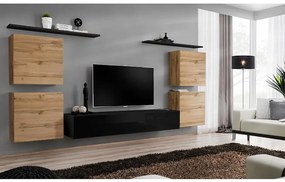 Obývacia stena Switch IV Wotan/Čierna