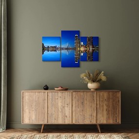 Obraz - nočný Rotterdam (90x60 cm)