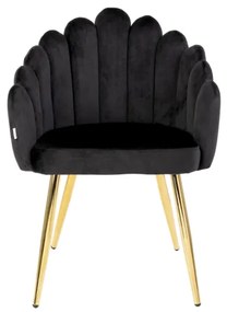Jedálenská stolička LANA zamatová čierna ALL 850047