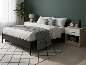 Nočné stolíky NOVERA sada 2 ks 39x28 cm, béžové/biele