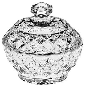 Crystal Bohemia DIAMOND sklenená dóza 96 mm