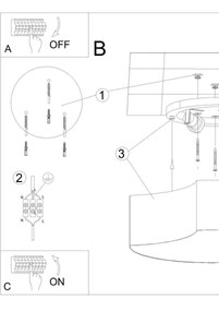 Stropné svietidlo Circle, 1x biele plastové tienidlo, (biely plast)