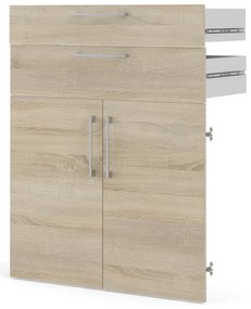 Komponent pre modulárny policový systém v dekore duba v prírodnej farbe 84x105 cm Prima – Tvilum