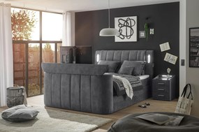 XXXLutz BOXSPRINGOVÁ POSTEĽ, 180/200 cm, antracitová MID.YOU - Online Only spálne - 002220049302