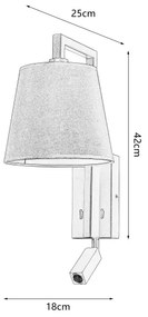 Brilagi - LED Nástenná lampa RAYA 1xE14/40W/230V + LED/3W biela/matný chróm