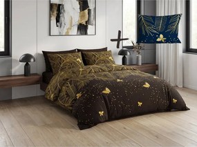 Sada obliečok z mikrovlákna VISATA čierna + obliečka na vankúš 50 x 70 cm ZDARMA