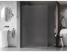 Mexen Kioto-XF, sprchová zástena s rámom 150 x 202 cm, 10mm sklo námraza, grafitový profil, 800-150-104-95-30-X