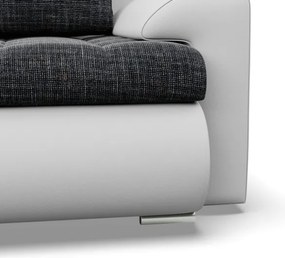 Sedacia súprava FORESTA ULL v tvare U popolová / biela