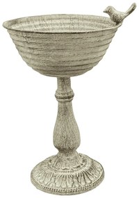 Napájadlo pre vtáky na nohe Lucy, 32x23 cm, kov, sivá