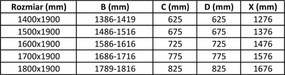 Mexen Pretoria Duo, 2-krídlové sprchové dvere do otvoru 170 cm, 6mm číre sklo, chrómový profil, 852-170-000-02-00