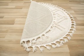 Koberec Berber 7063 3D kruh béžový/krémový
