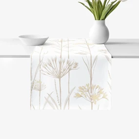 Goldea behúň na stôl 100% bavlnené plátno - okrasné rastliny 50x140 cm