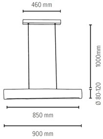 Spot-Light 69480104 - LED Stmievateľný luster na lanku LUCAS LED/25,5W/230V